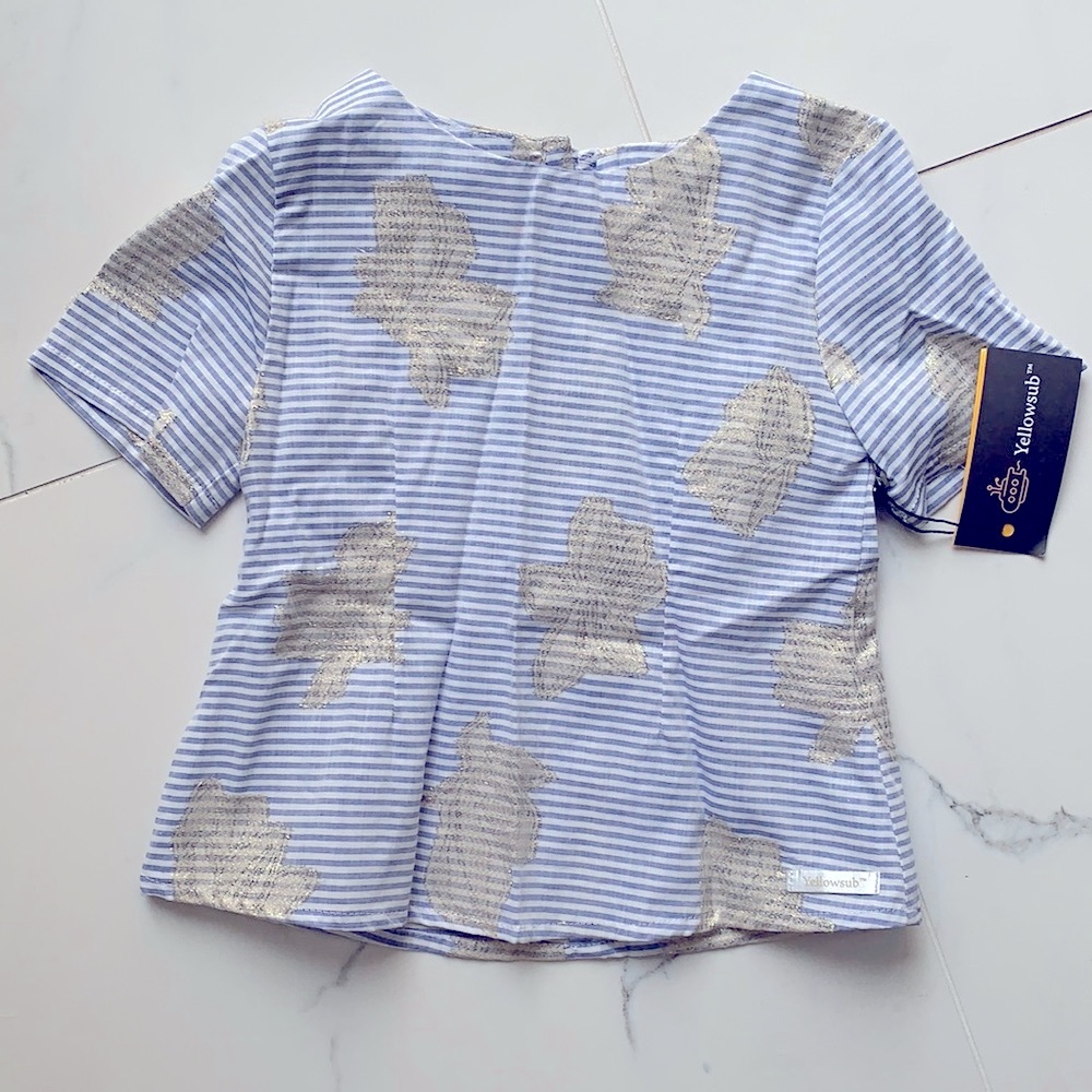 Yellow sub girls size 4 dressy shirt